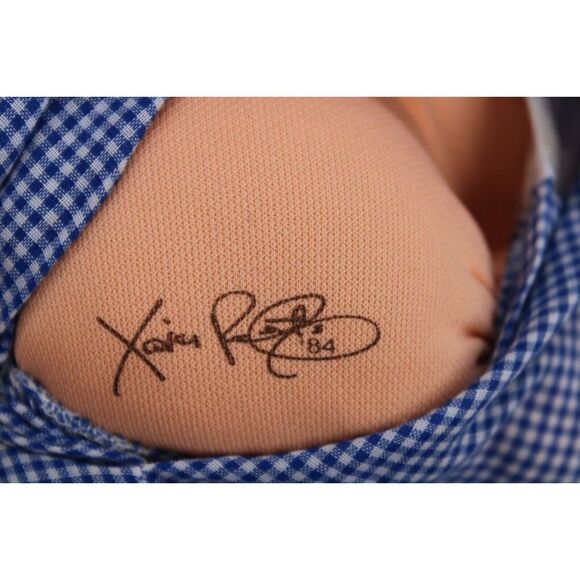 Vtg 1978/1982 Cabbage Patch Doll No Hair Green Eyes One Dimple 14" Gingham Outft - Picture 8 of 13